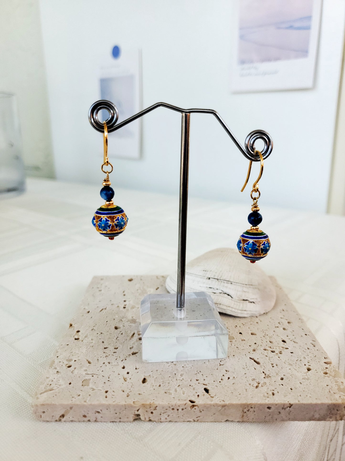 Cloisonne earrings