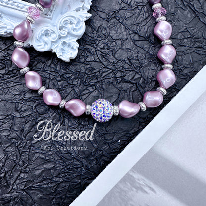 Pearl and crystal necklace.