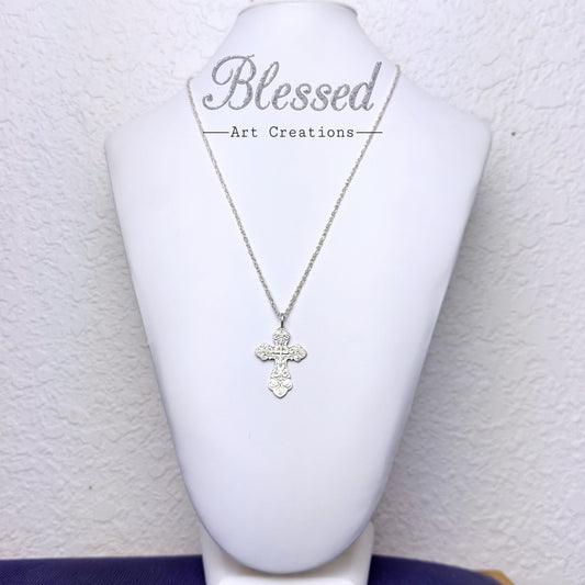 Silver cross necklace